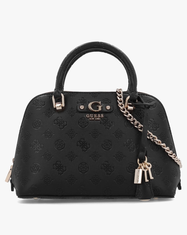 Guess Dita Black Dome Satchel Bag