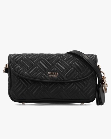 Guess Sally Convertible Black Quilted Cross-Body Bag