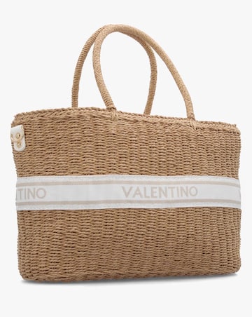 Valentino Bags Boho Natural White Woven Shopper Bag