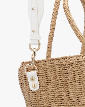 Valentino Bags Boho Natural White Woven Shopper Bag