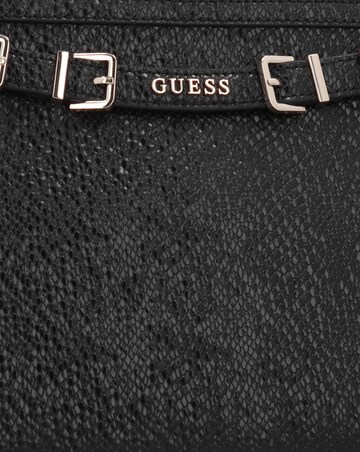 Guess Dovie Black Reptile Satchel Bag
