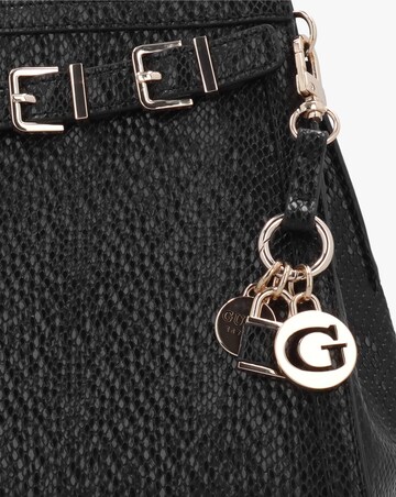Guess Dovie Black Reptile Satchel Bag