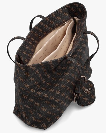 Guess Large Power Play II Brown Logo Tech Tote Bag