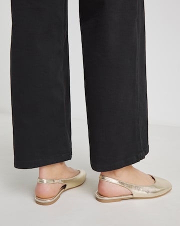 Gracious Square Toe Flat Slingback - Extra Wide Fit (EEE)