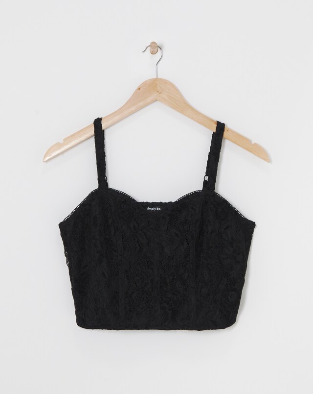 Black Lace Corset Top