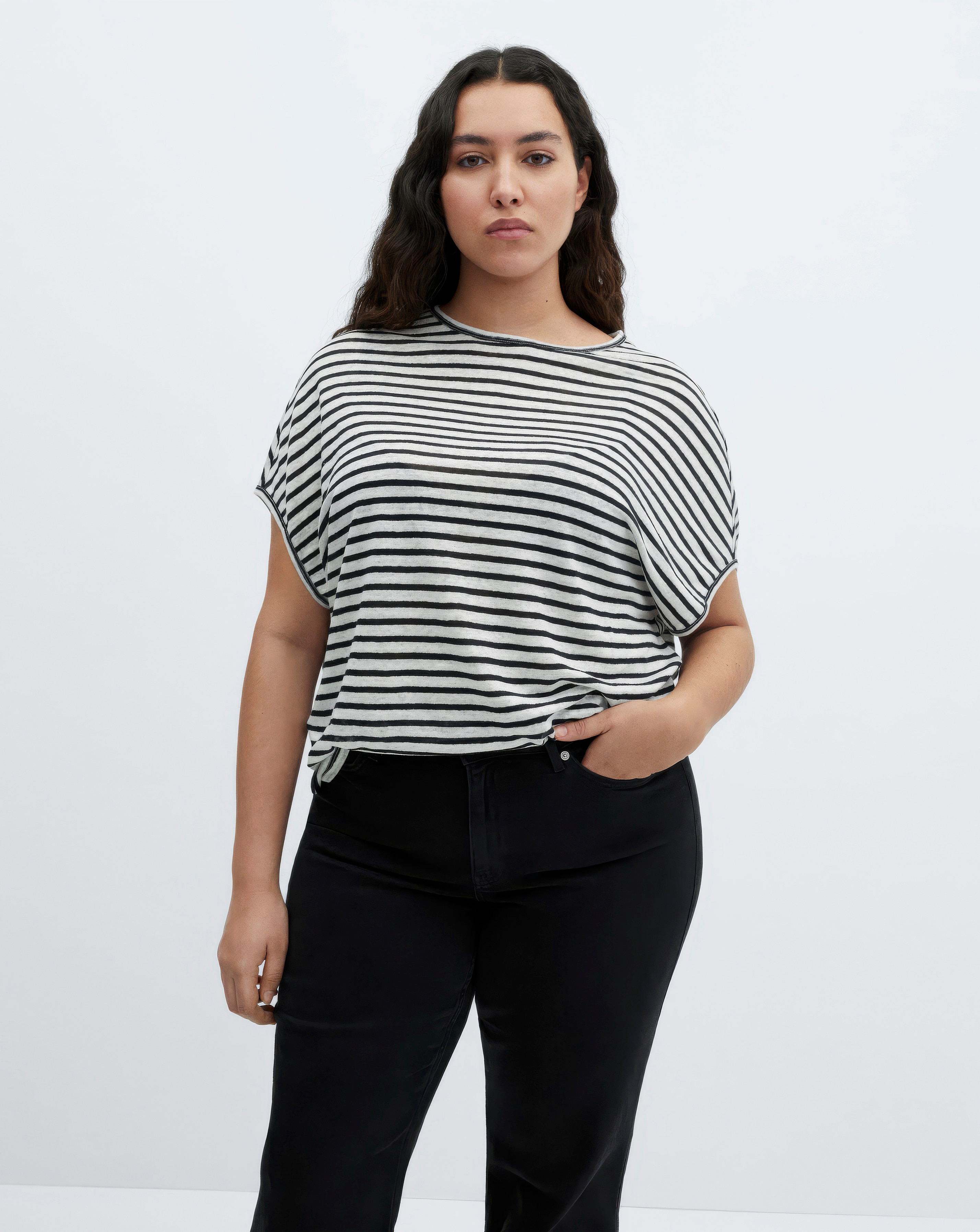 Mango 100% Linen T-shirt