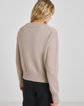 Calvin Klein Jeans CK Embroidered Badge V Neck Sweater