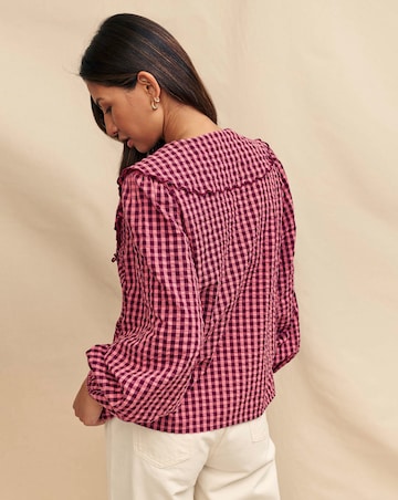 Nobody's Child Gingham Check Blouse