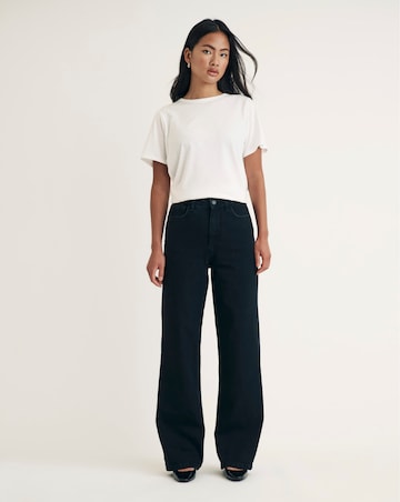 NOBODY'S CHILD Black Denim Wide Leg Jean