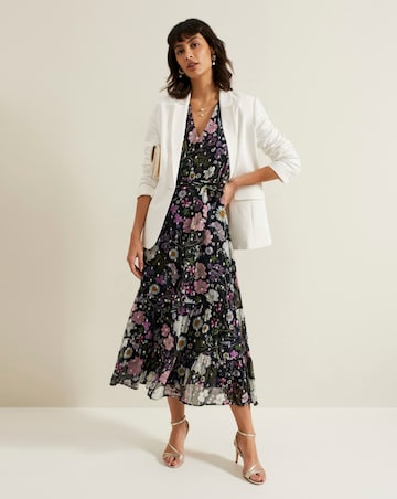 Phase Eight Azalea Print Fil Coupe Dress