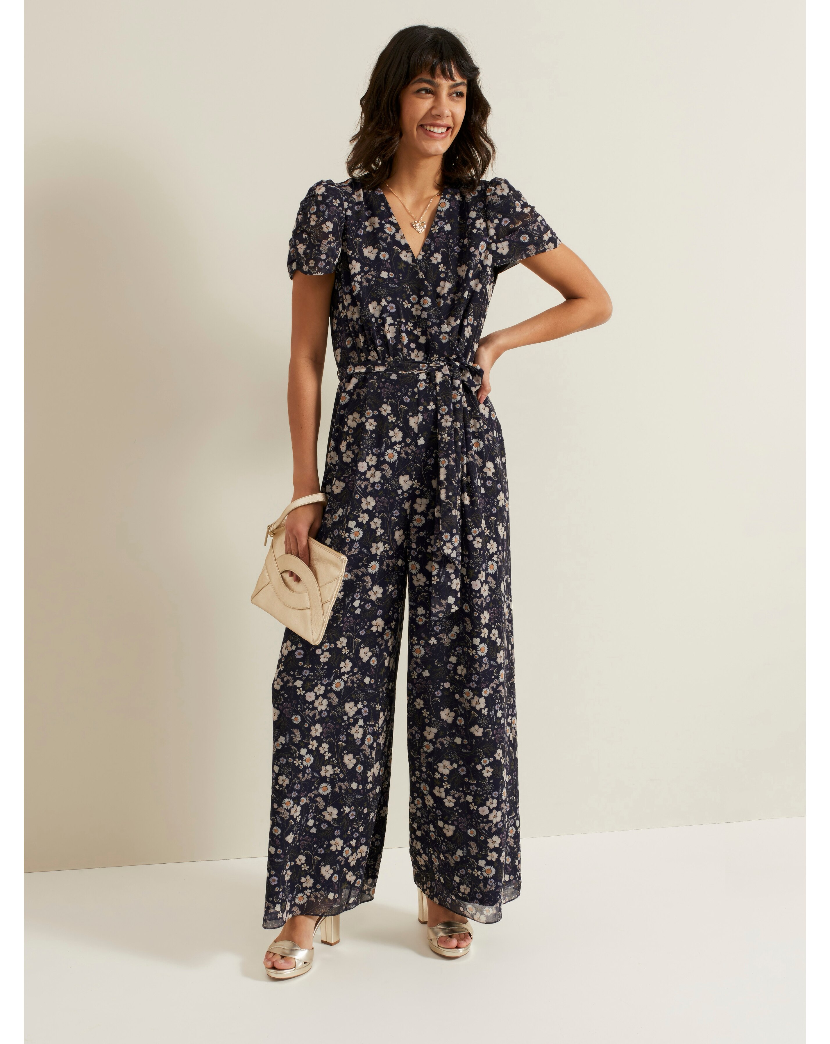 Phase Eight Helene Floral Print Jumpsuit | JD Williams
