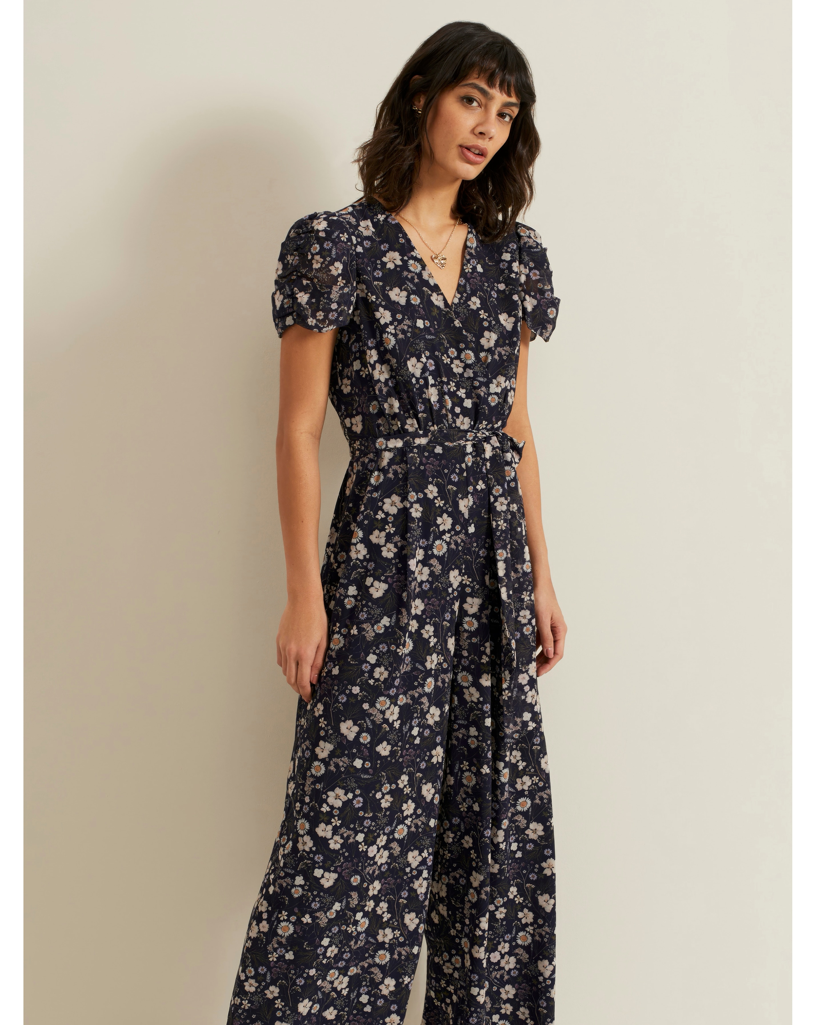 Phase Eight Helene Floral Print Jumpsuit | JD Williams