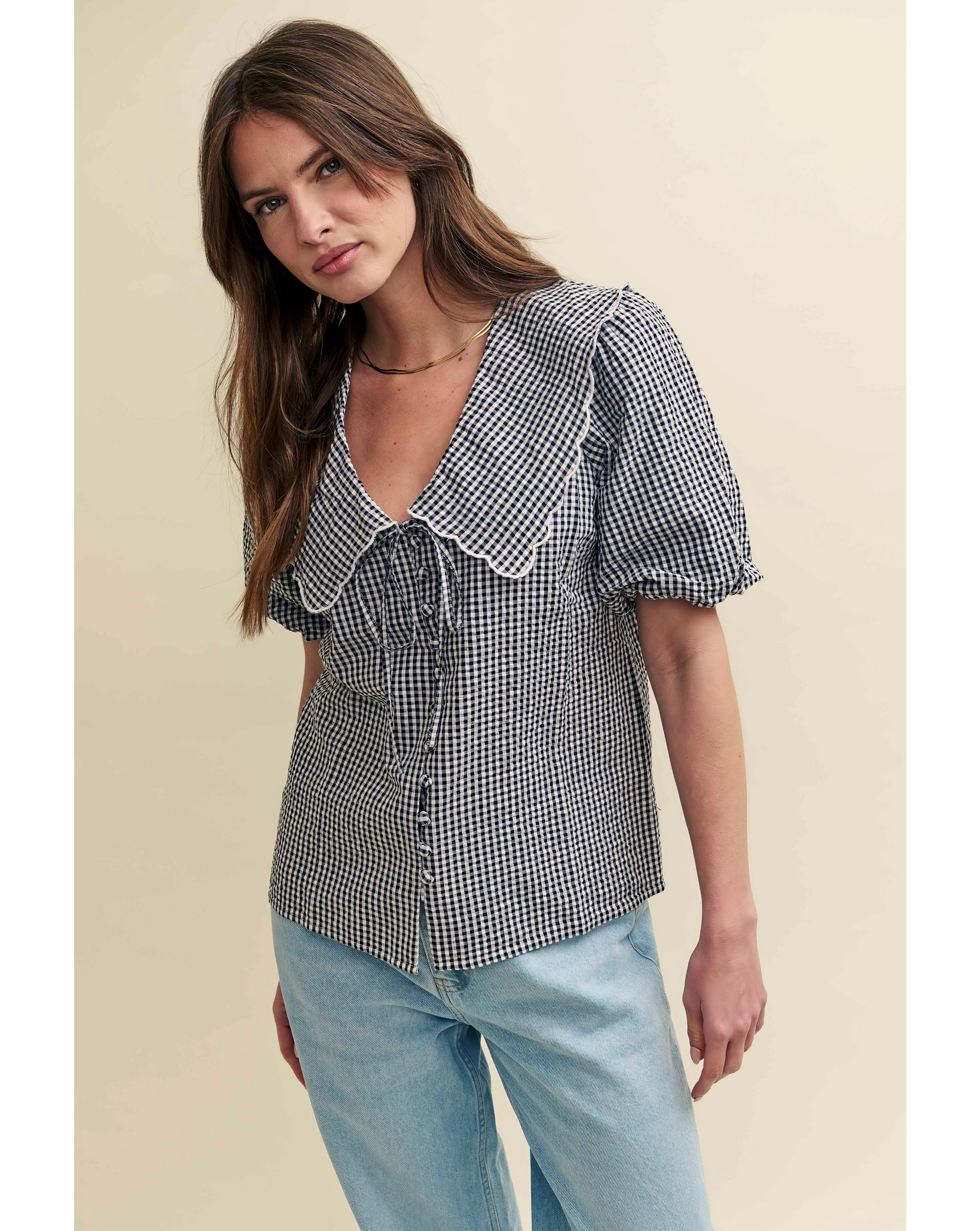 Nobody's Child Short Sleeve Blouse