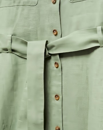 Mango Linen Tie Waist Dress