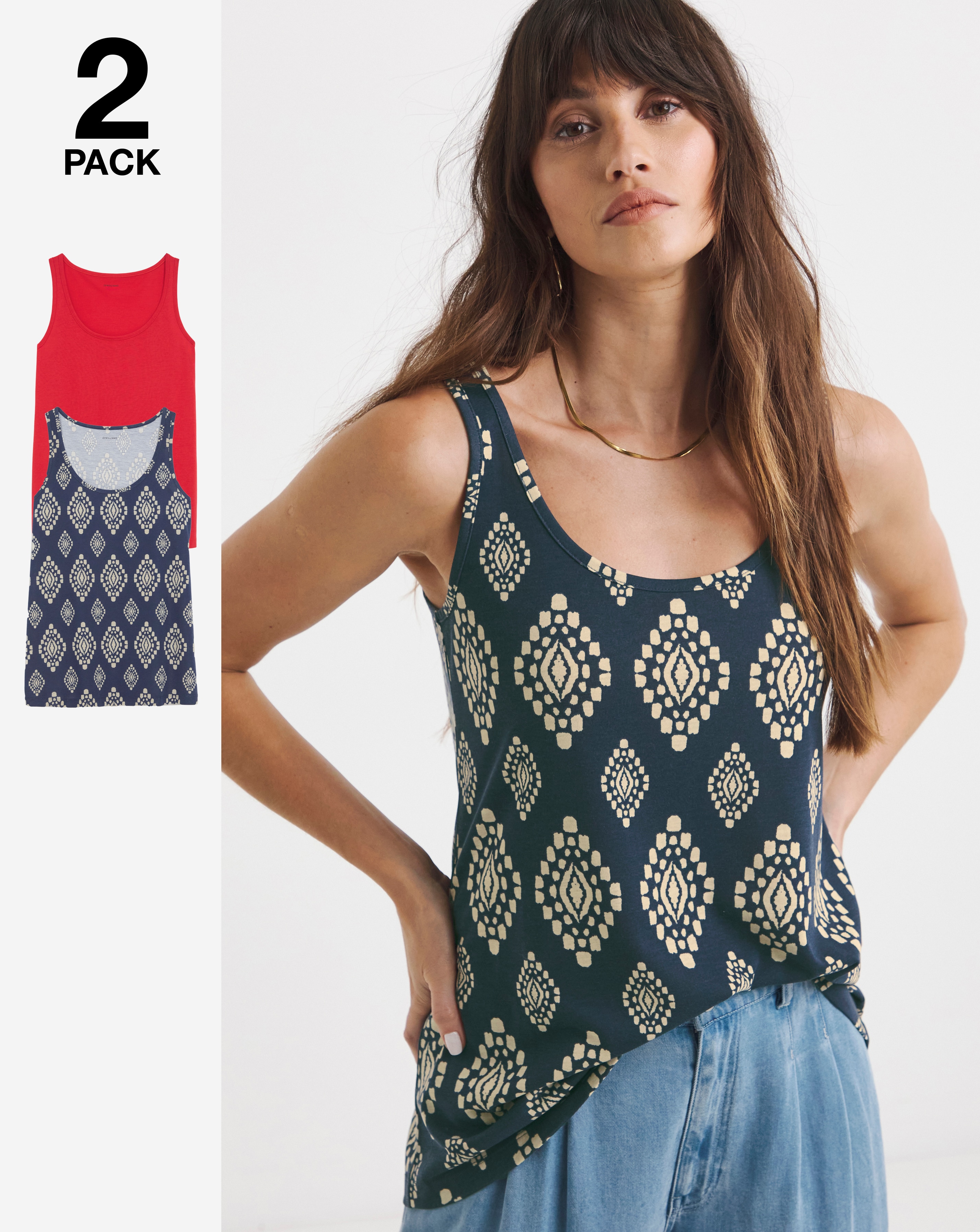 2 Pack Sleeveless Swing Vests