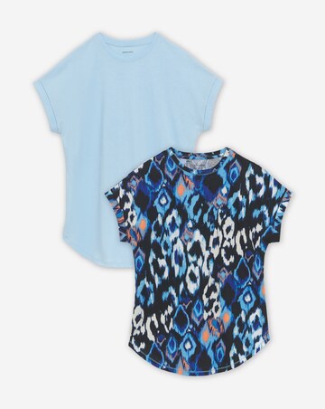 2 Pack Curved Hem Longline Top