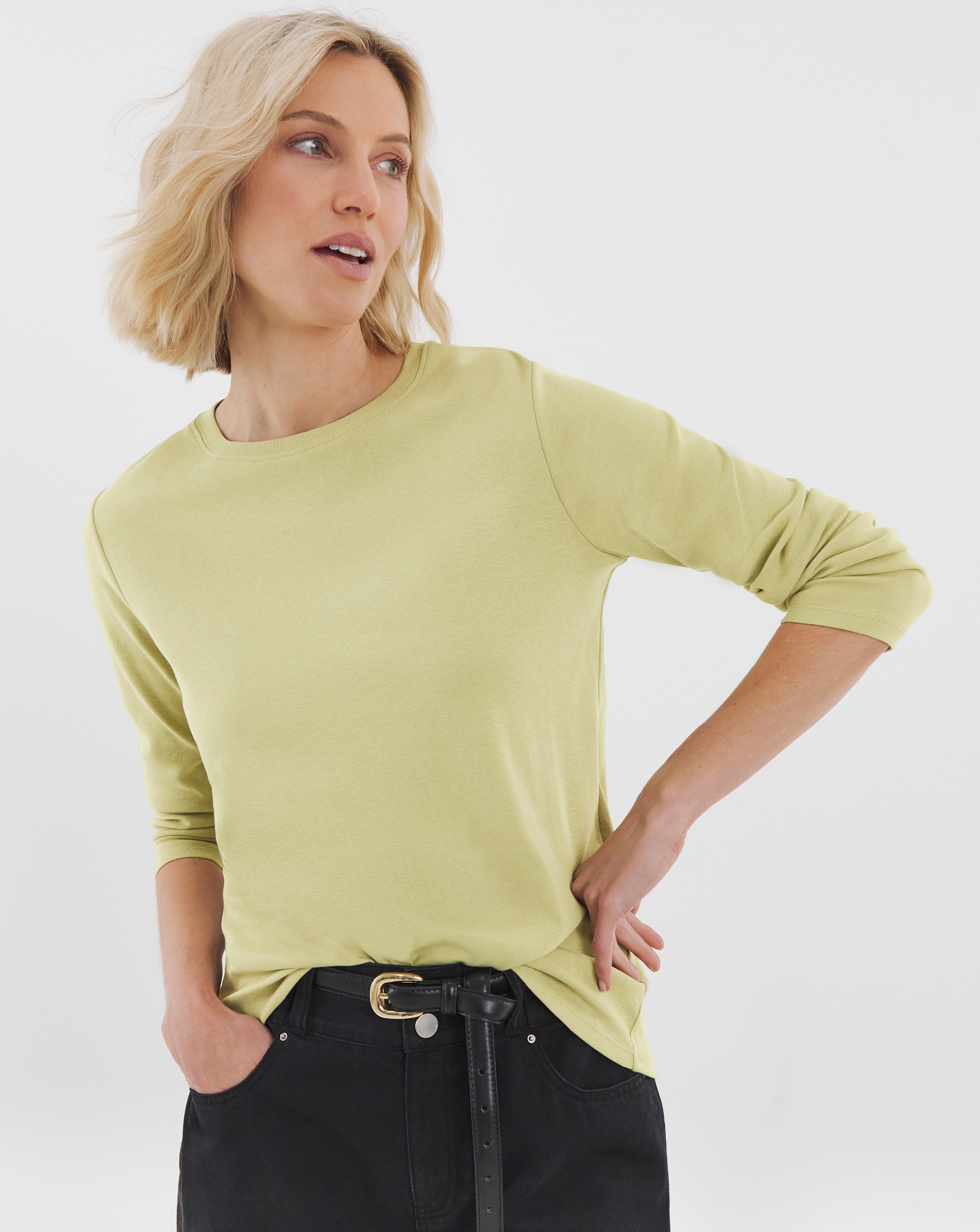 Crew Neck Long Sleeve T-Shirt