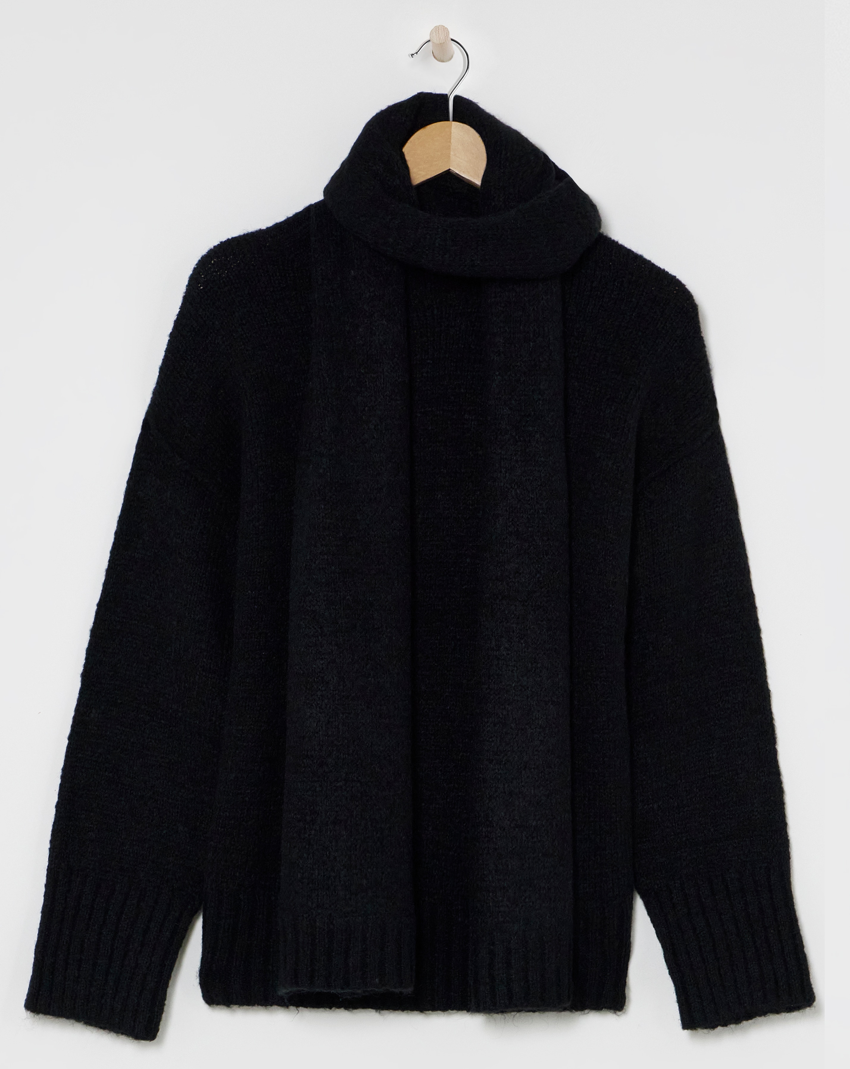 Black Scarf Jumper