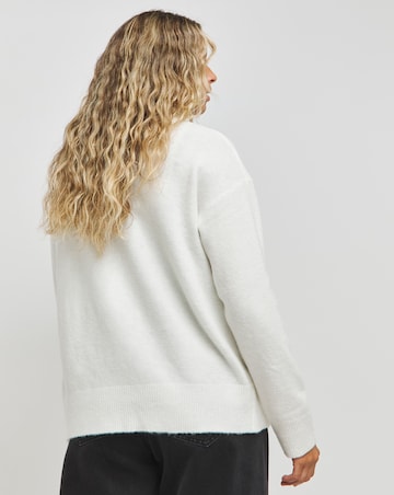 Cream Satin Bow Tie Front Cardigan