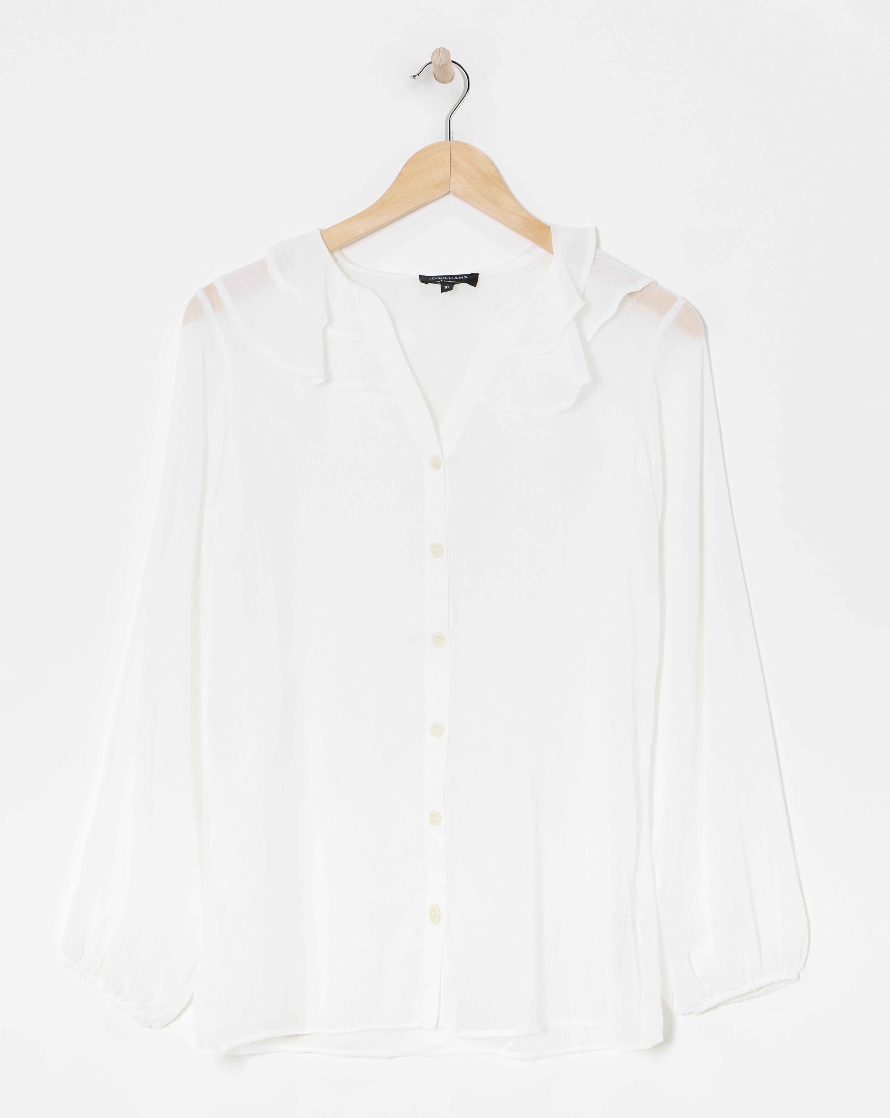 Chiffon Frill Neck Blouse