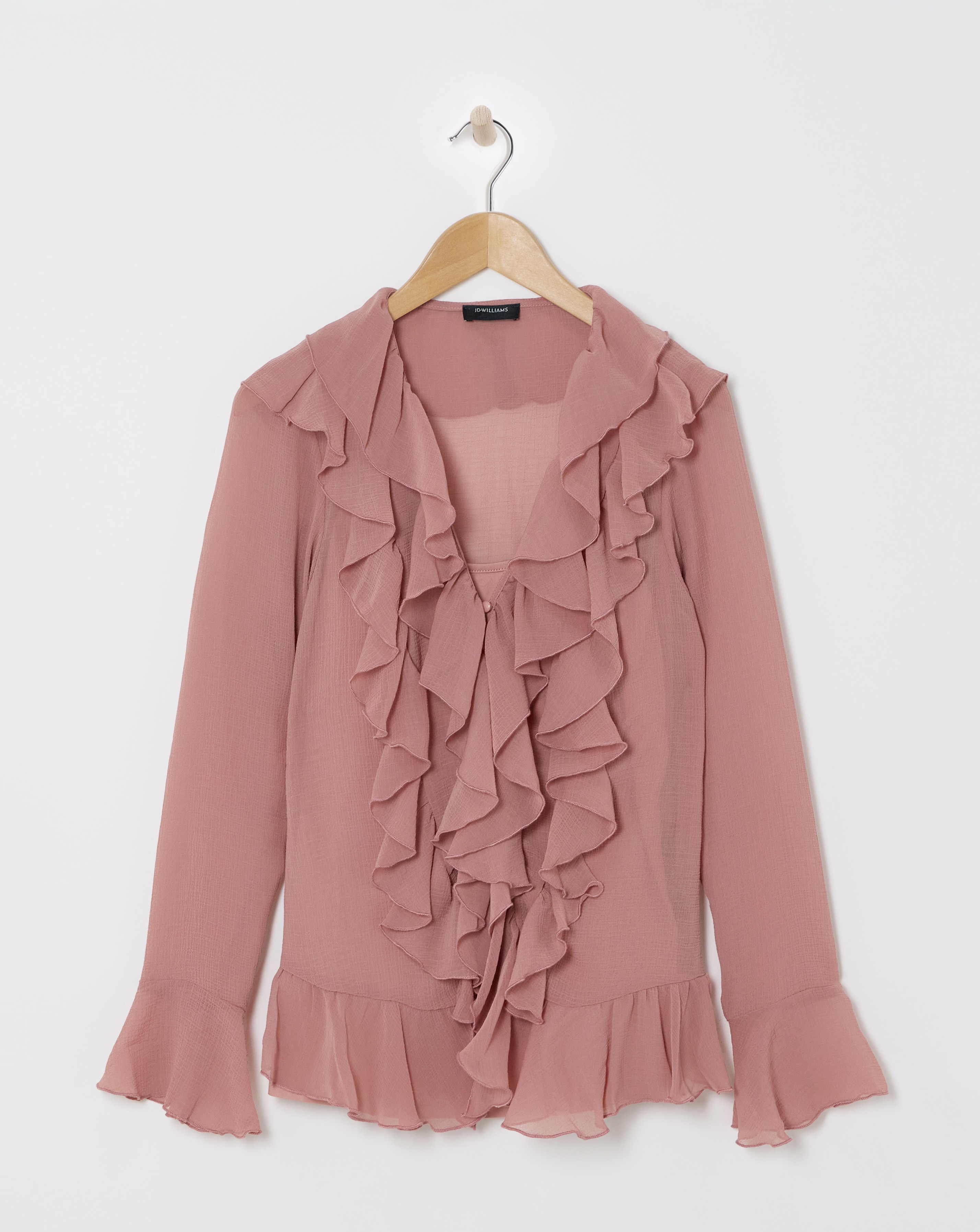 Chiffon Ruffle Detail Blouse