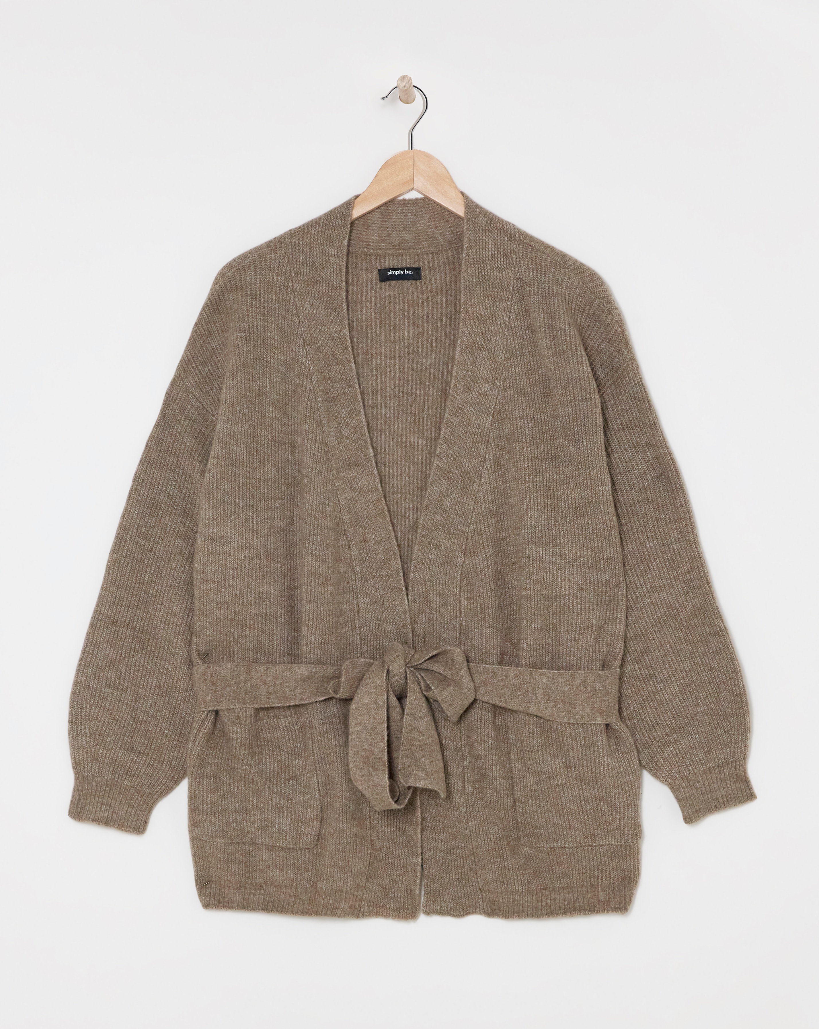 Belted Volume Sleeve Cardigan