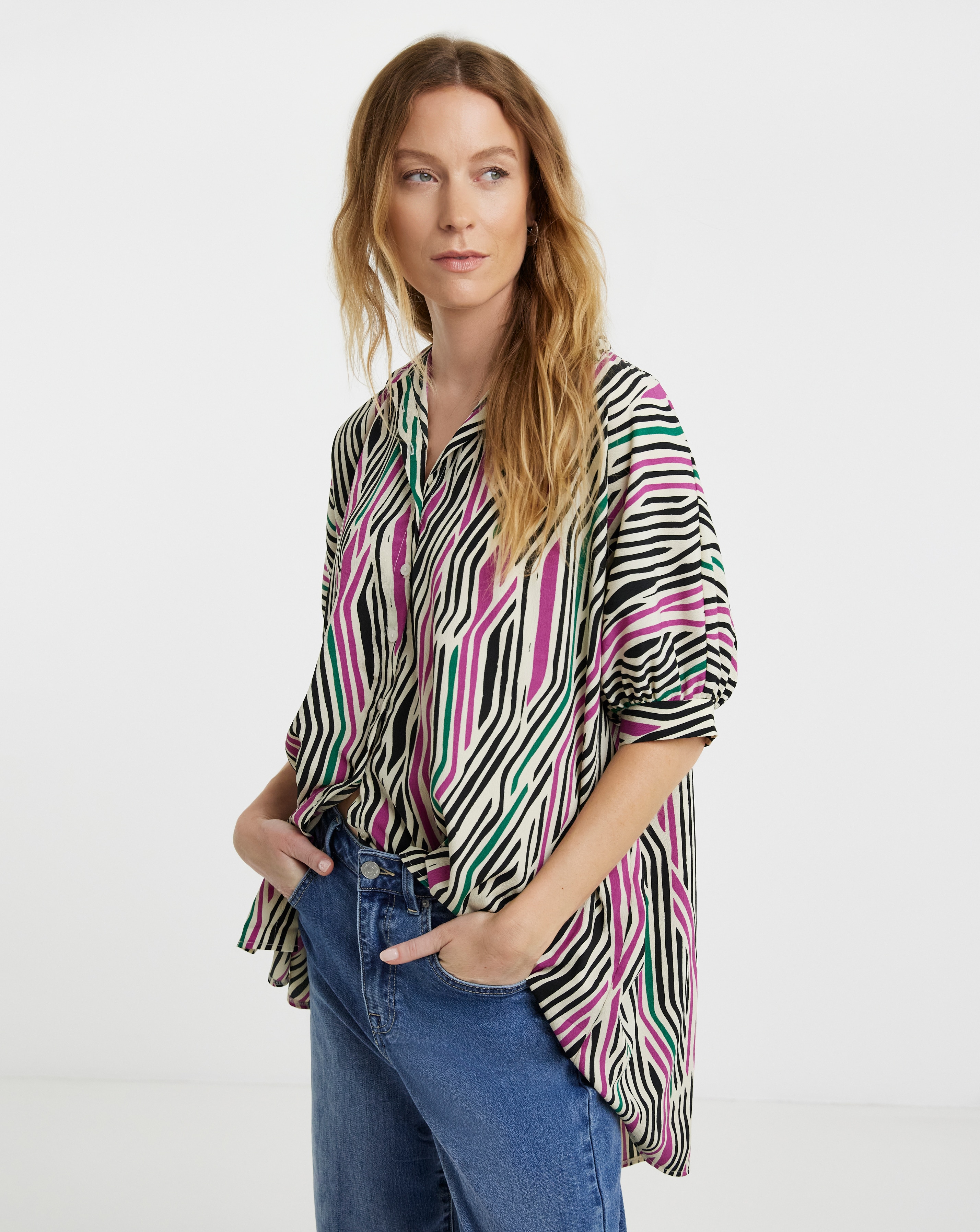 Printed Oversized Blouse