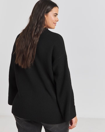Simply Be Black Crew Neck Knitted Jumper