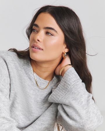 Simply Be Grey Crew Neck Knitted Jumper