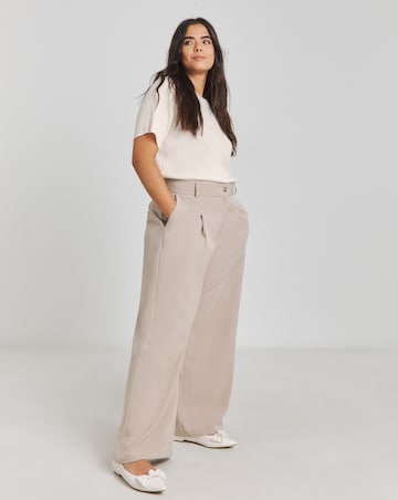 Simply Be Ivory Short Sleeve Crew Neck Jumper