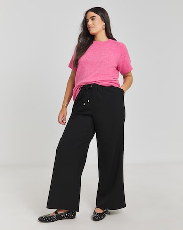 Simply Be Pink Short Sleeve Crew Neck Jumper