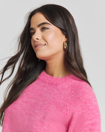Simply Be Pink Short Sleeve Crew Neck Jumper