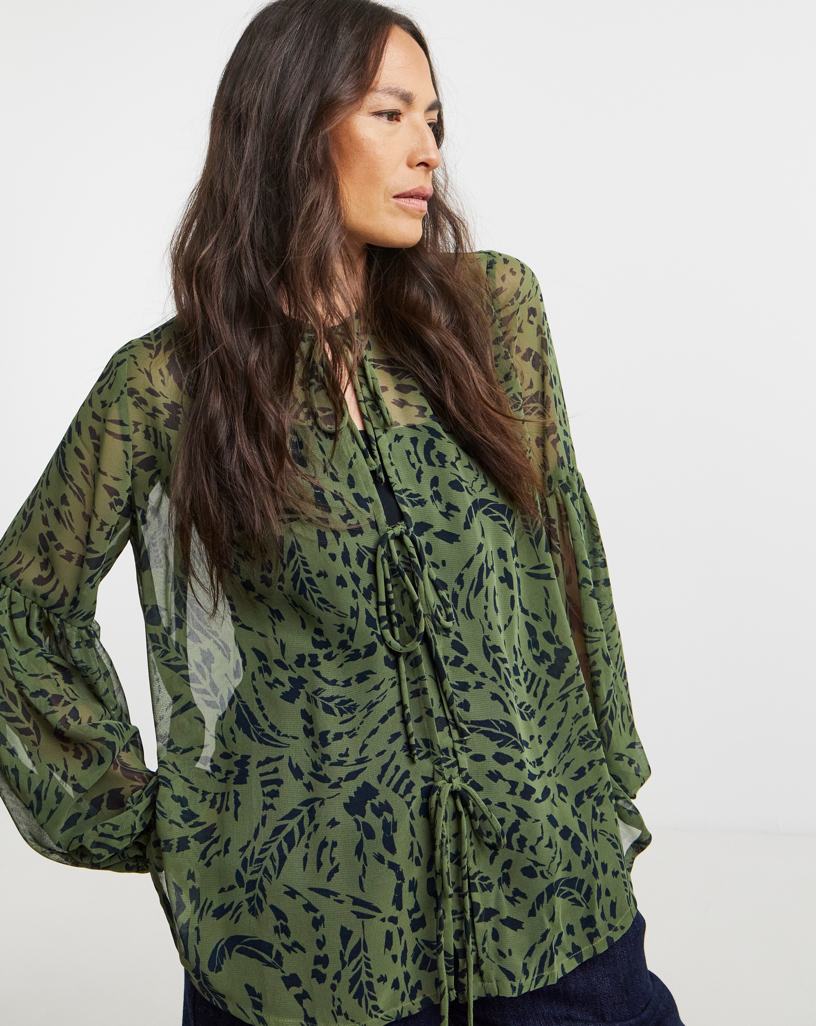 Georgette Tie Detail Blouse