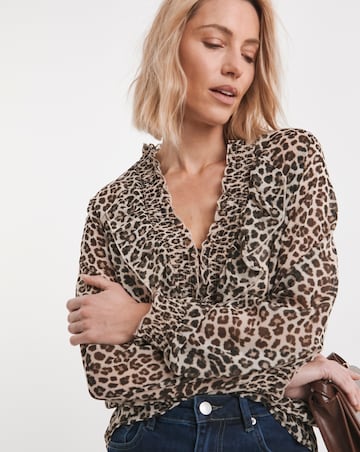 Ruffle Chiffon Blouse