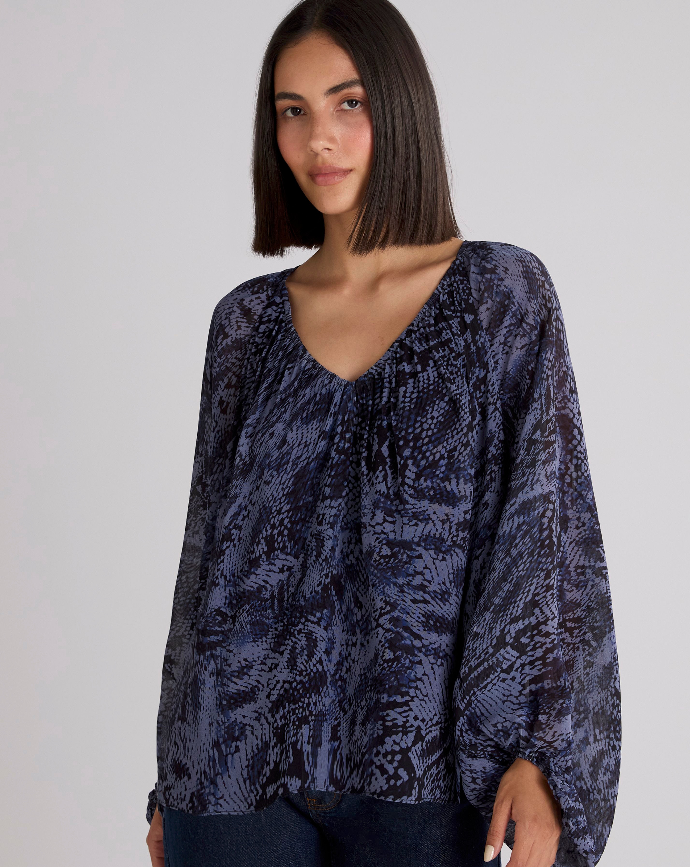 Ro&Zo Snake Print Blouse