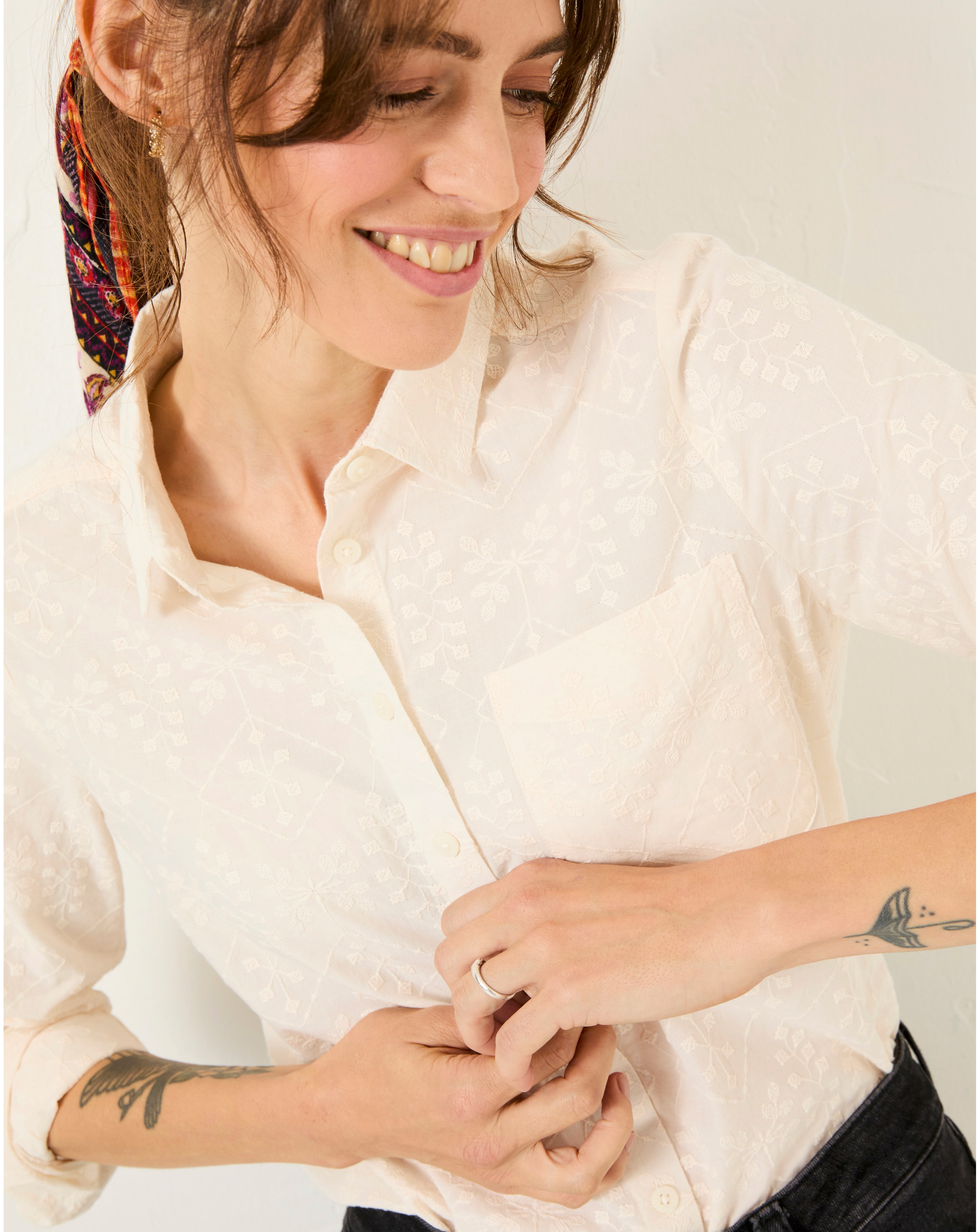 Fatface Olivia Embroidered Shirt