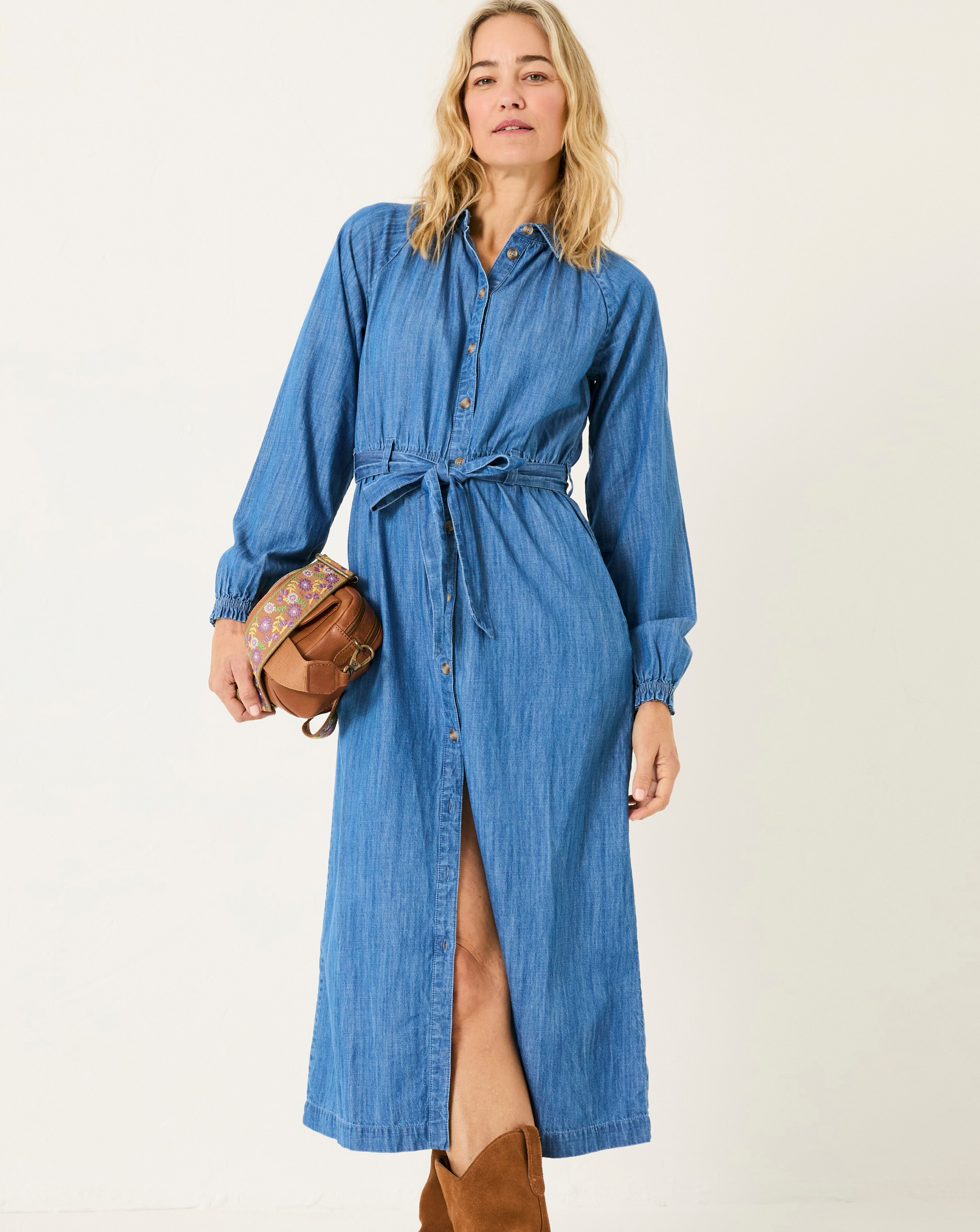 FatFace Abi Denim Midi Dress