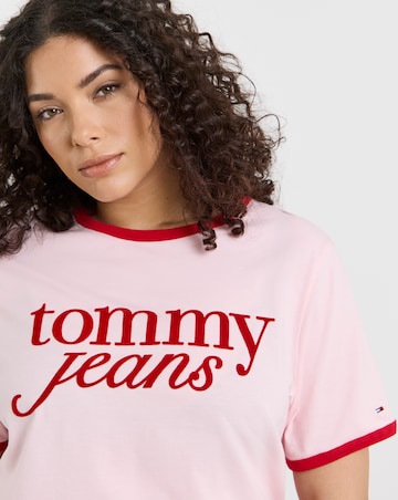 Tommy Jeans Slim Script Ringer Tee