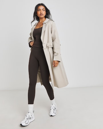 DayFlex Built-in Support Scoop Neck Long Sleeve Top - Americano