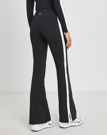 DayFlex Contrast Stripe Side Split Flared Yoga Pant No Front Seam