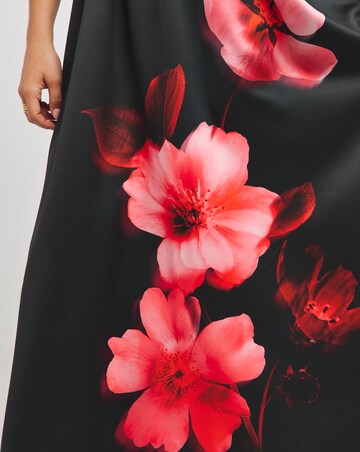 Flounce London Printed Satin Midaxi