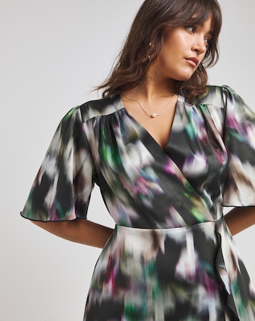 Flounce London Printed Satin Midaxi