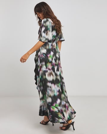 Flounce London Printed Satin Midaxi