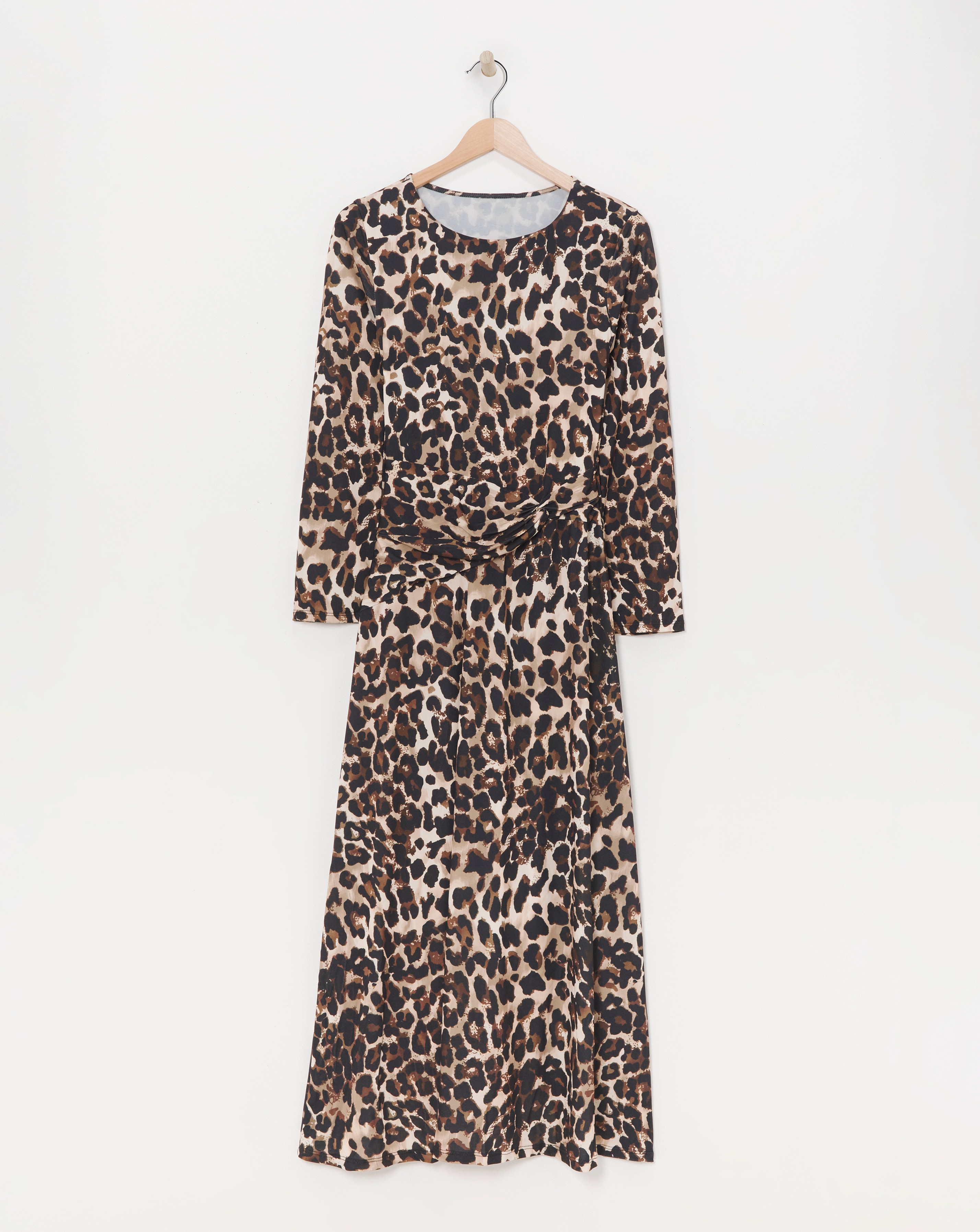 Flounce London Leopard Jersey Maxi Dress