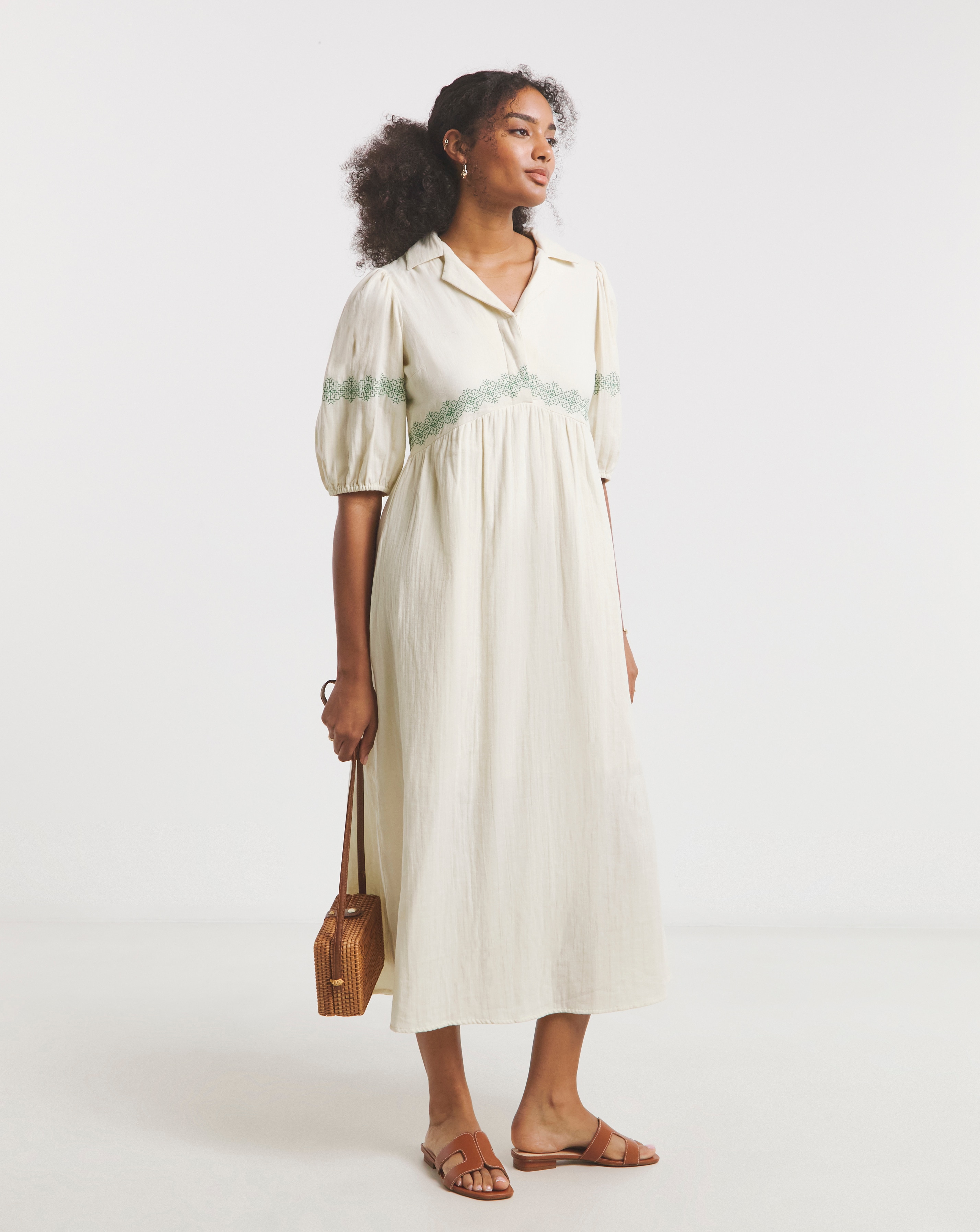 Native Youth Embroidered Midaxi Dress