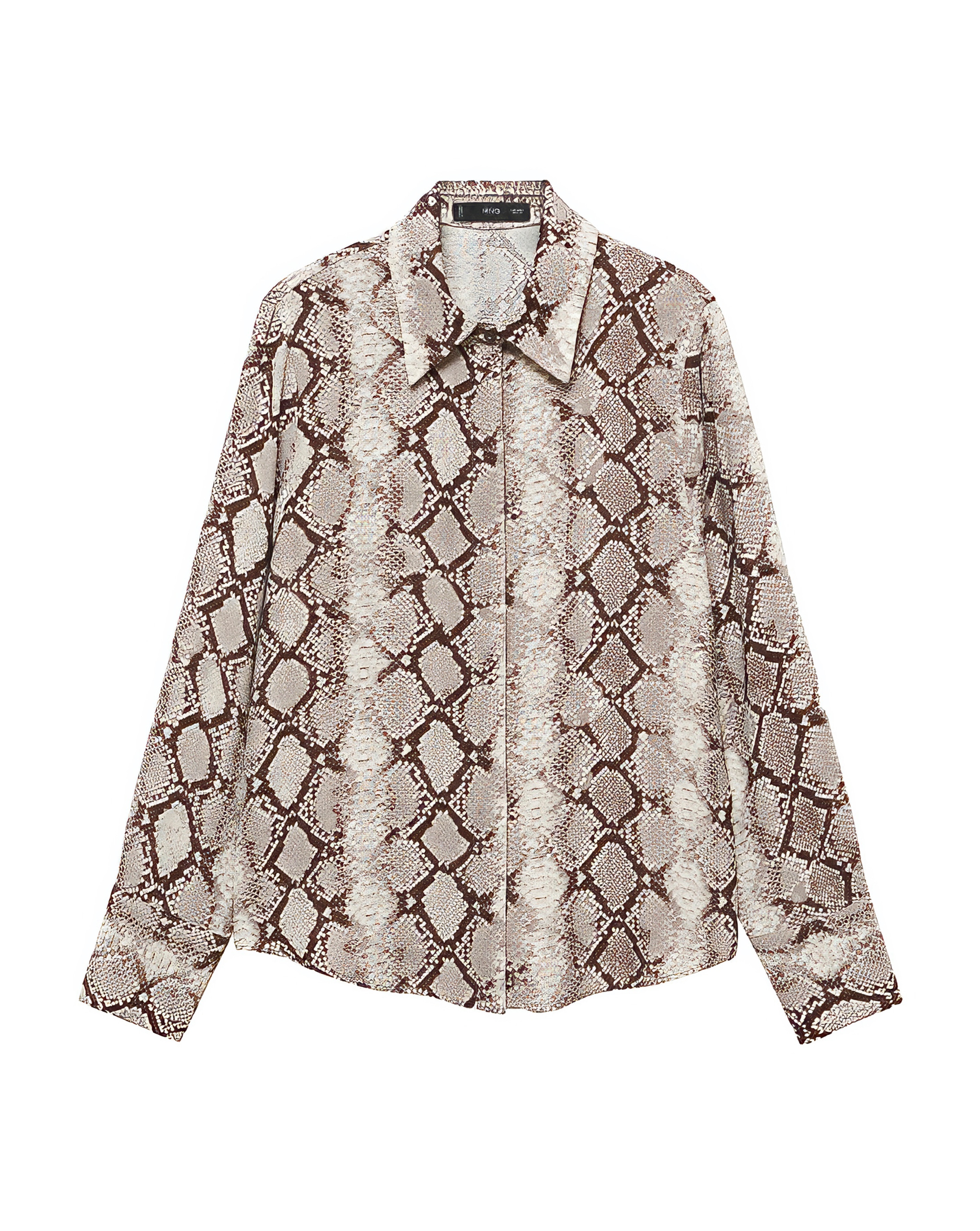 Mango Serpi Snake Print Shirt
