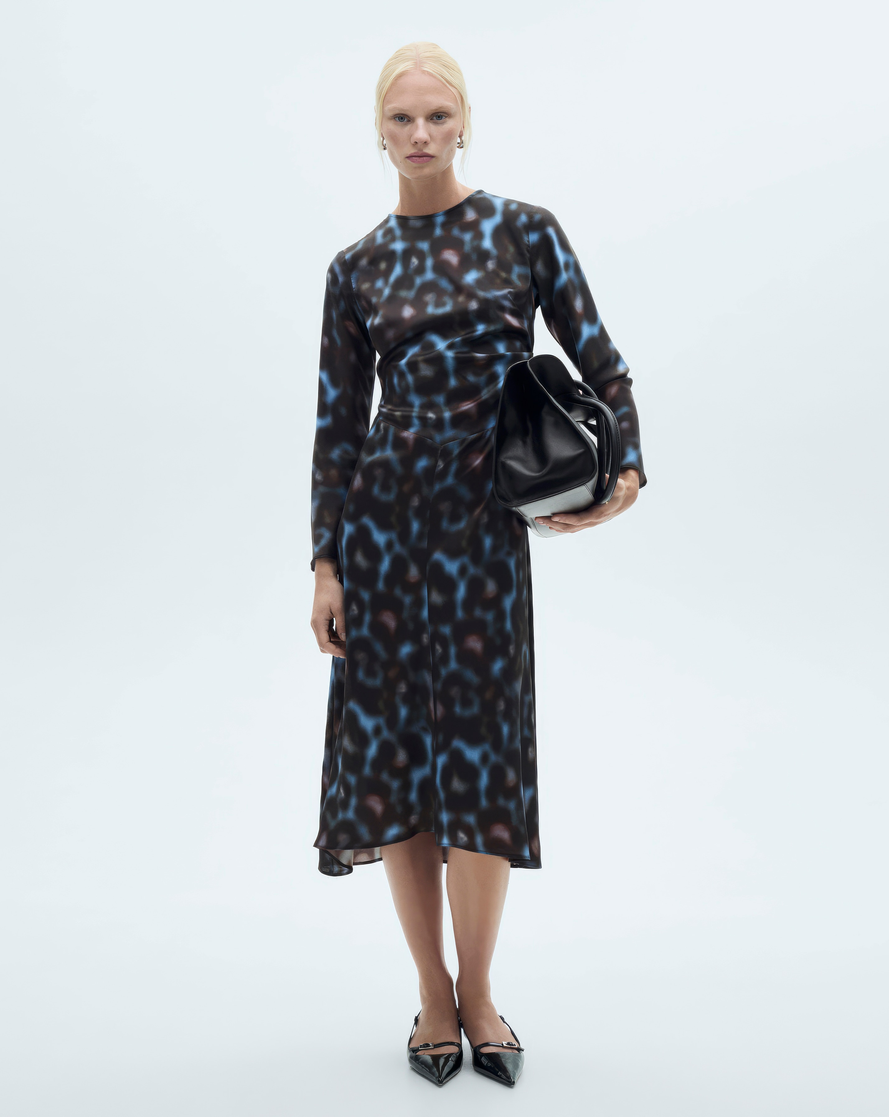 Mango Bimba Satin Midi Dress