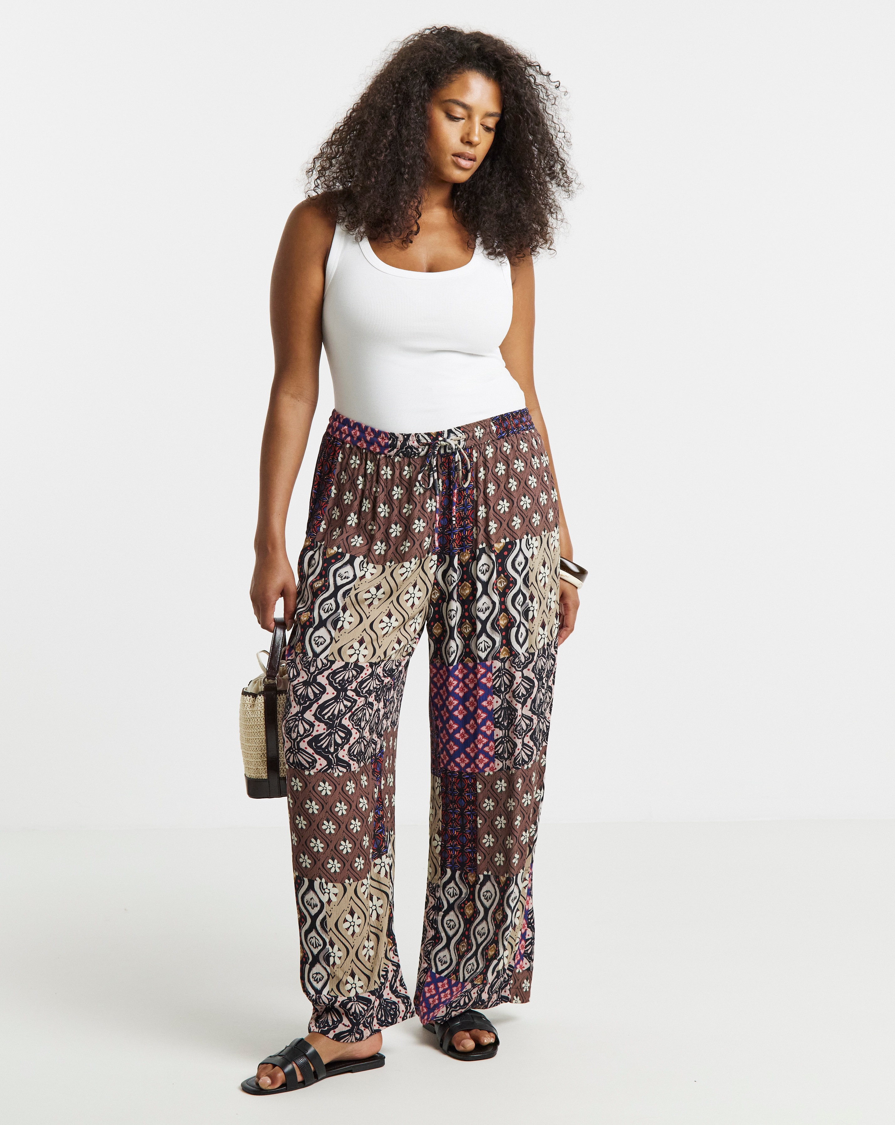 Simply Be Crinkle Wide Leg Trouser