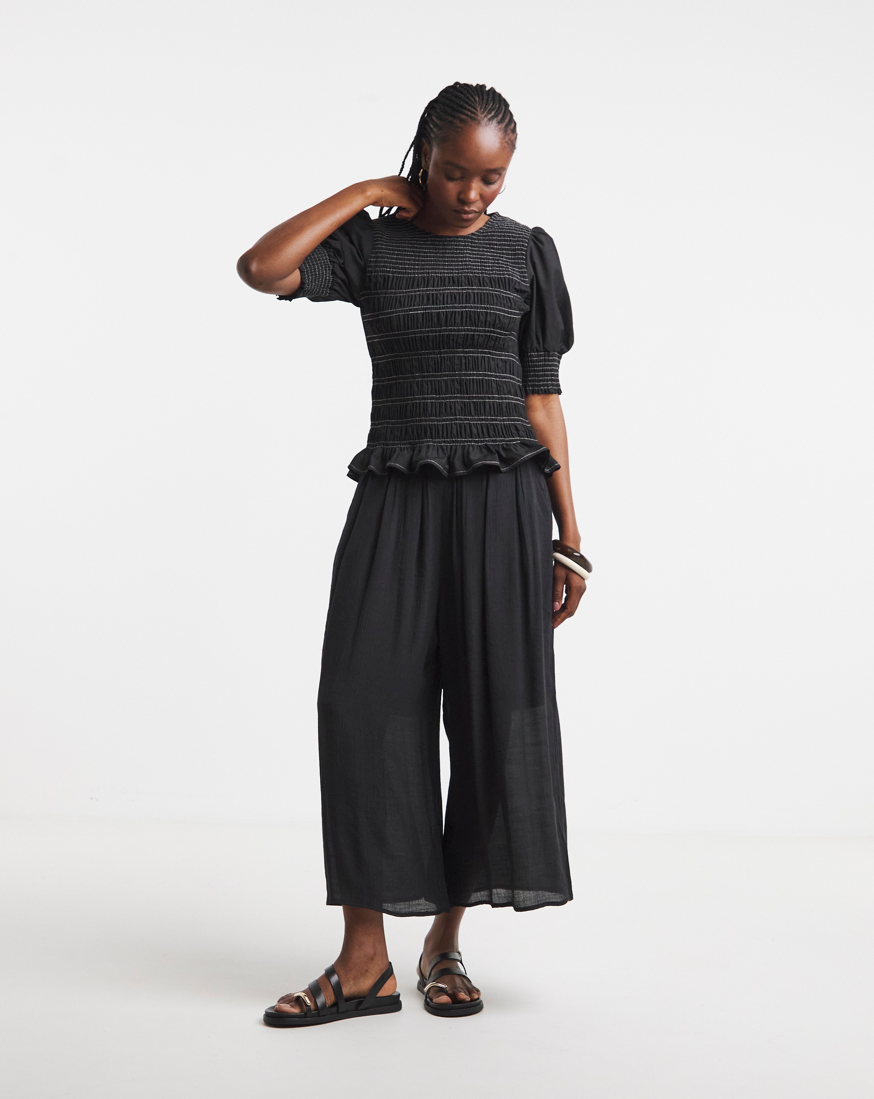 Simply Be Pleat Extreme Wide Leg Culotte