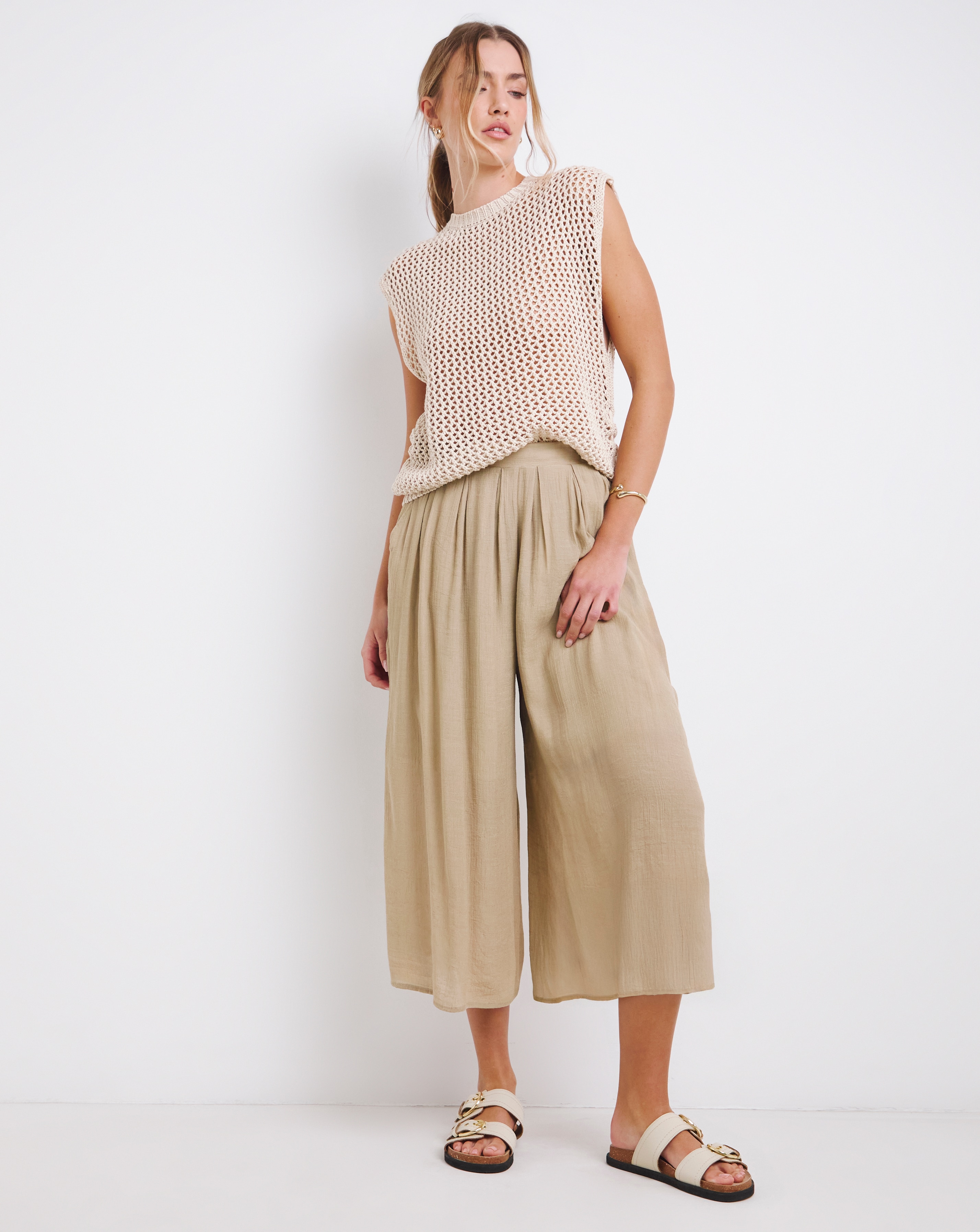 Simply Be Pleat Extreme Wide Leg Culotte